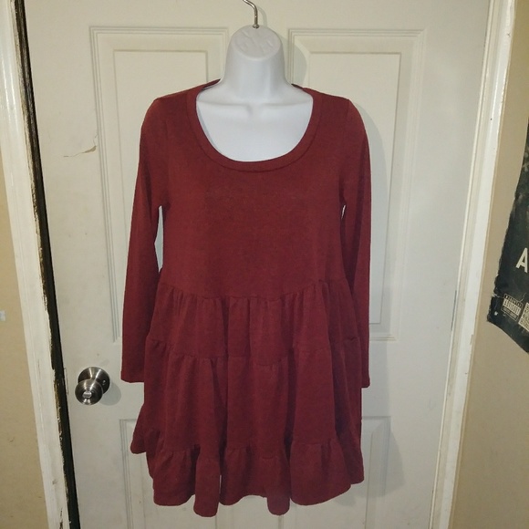 easel Sweaters - Anthropology red sweater/shirt